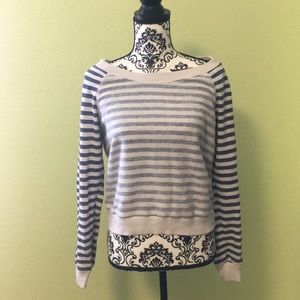 Ladies Sz M l/s striped shirt GUC